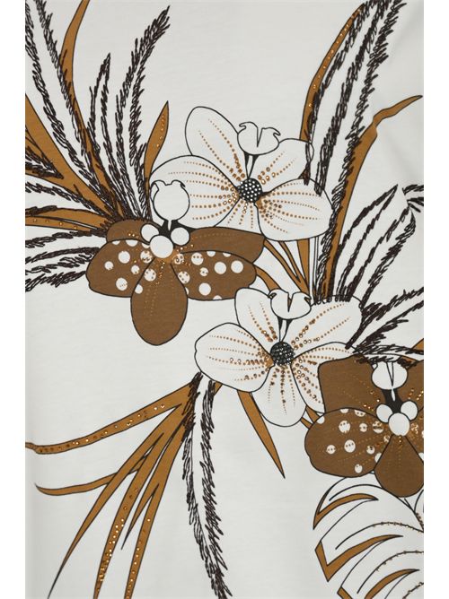 T-shirt Won in jersey con stampa orchidea MAX MARA STUDIO | 2516941012600010
